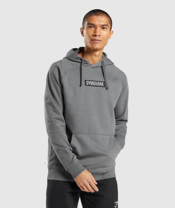 Panske Mikiny S Kapucňou Gymshark Central Tmavo Siva | AN4671905